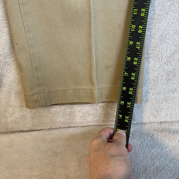 Dickies Men's Work Pants 41x29 Measured Flat Front Beige Durable Blend - Picture 5 of 12